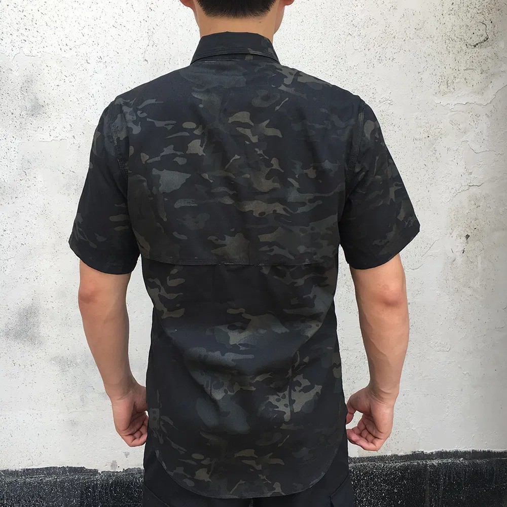 Low-Light Camouflage Tactical Shirt - Breathable & Durable for Night Patrol & Guard Duty