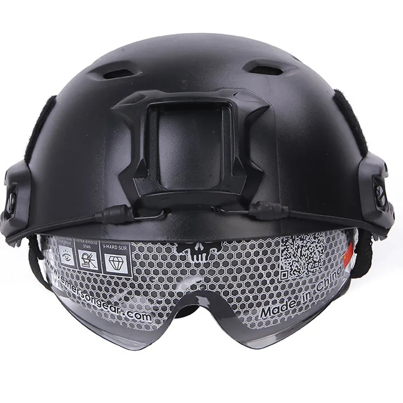 Casco militar a prueba de balas Kevlar con gafas