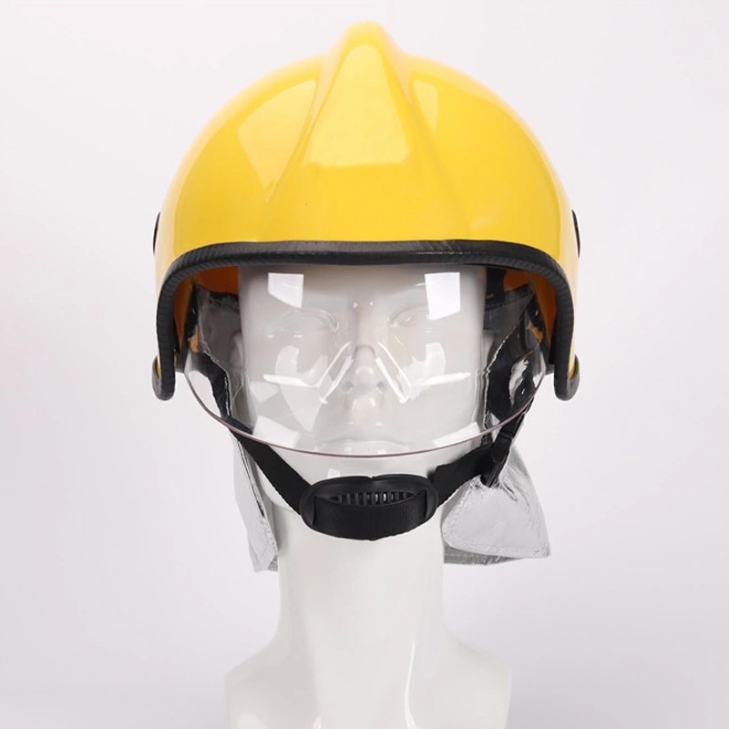 Casco de fuego de estilo europeo con logotipo de impresión de máscara