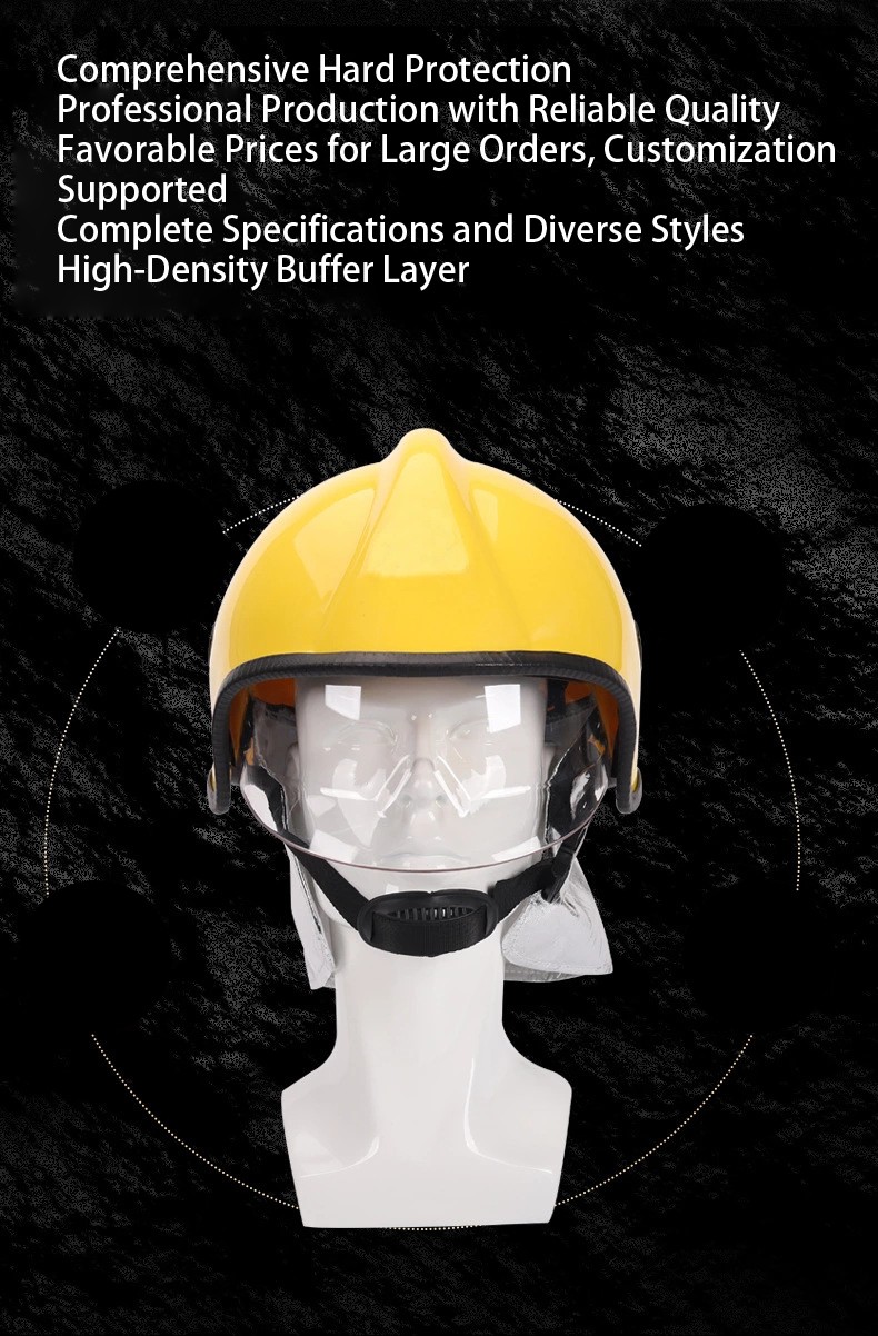 European-Style Fire Helmet With Mask Printing Logo