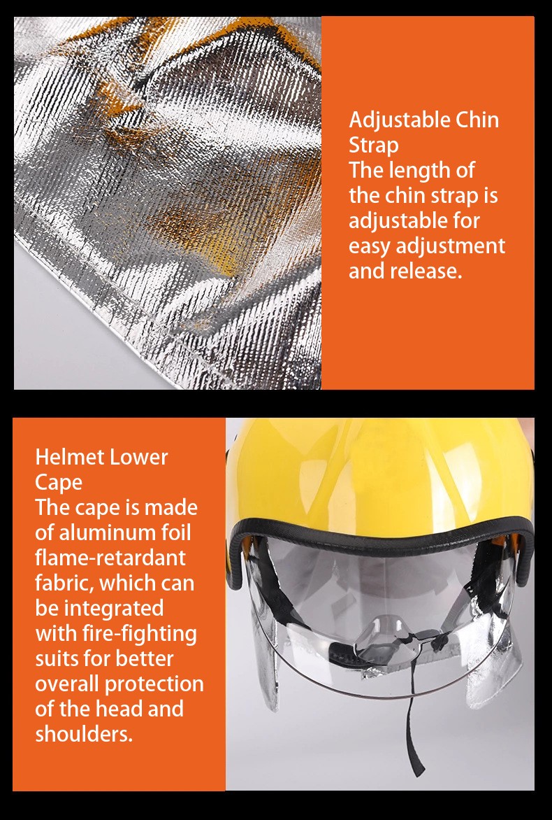 European-Style Fire Helmet With Mask Printing Logo