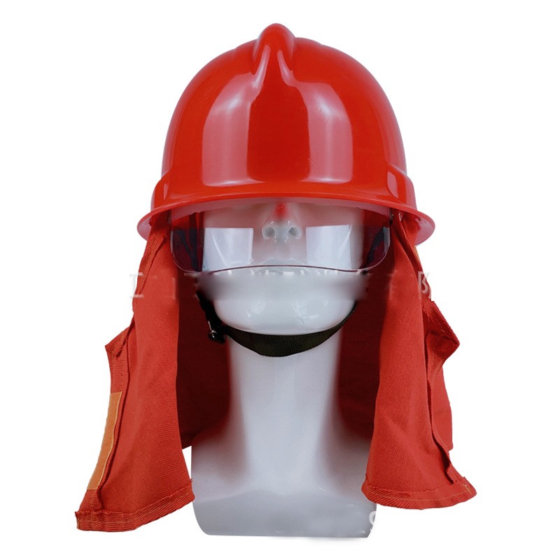 Casco de bomberos de alta visibilidad con protección facial y cuello para bomberos