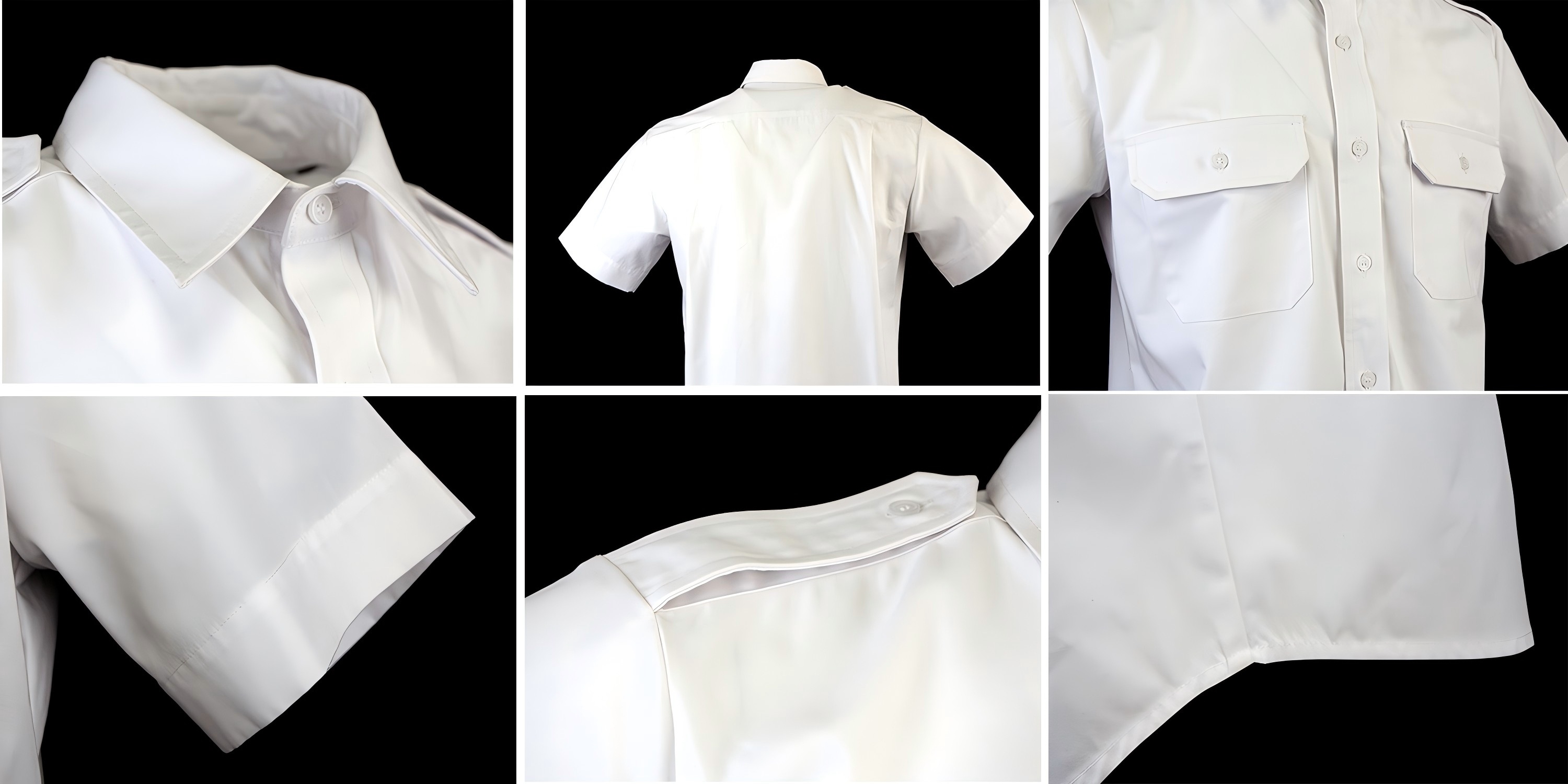 White Short-Sleeve Security Shirt | Professional Uniform Collection | Custom Manufacturer