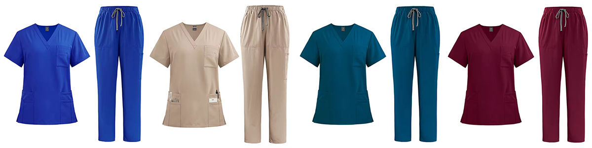 Professional Solid-Color Scrubs | Multi-Tone Options | Healthcare Apparel Solutions