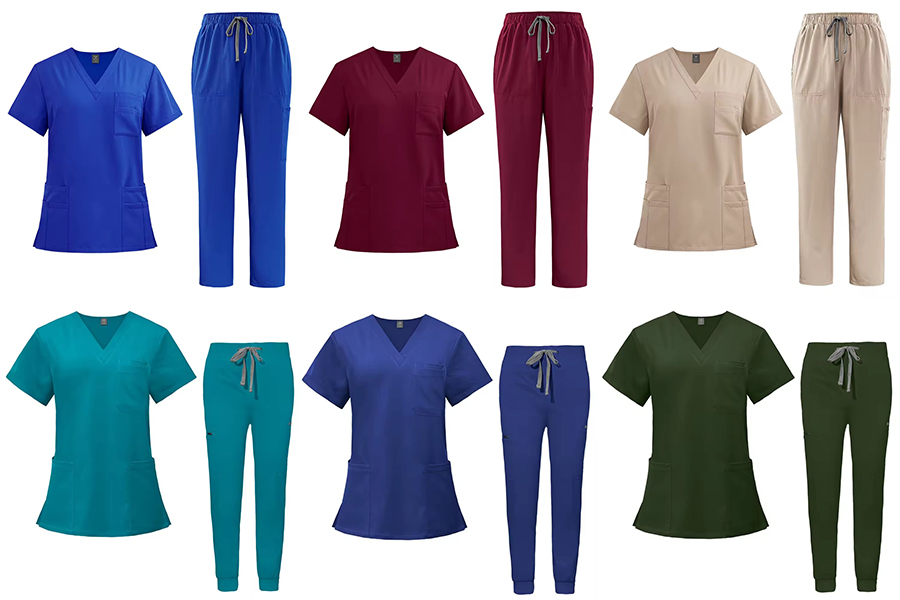 Classic V-Neck Scrubs | 6 Color Options | Professional Medical Uniforms